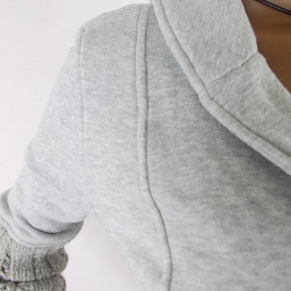 FREE PEOPLE Womens Top L Gray Cardigan Sweater - Picture 5 of 10